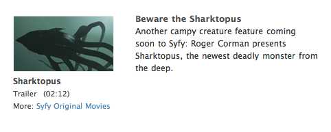 At long last someone has finally brought the plight of the Sharktopus to life. Thank you Syfy.